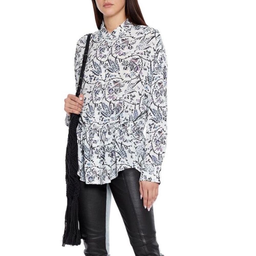 Iro Woman Jacto Printed Crepe Shirt size 2